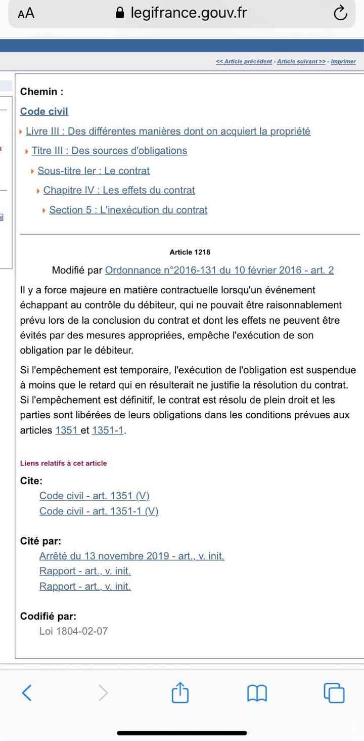 Annulation covid et desaccord - 1