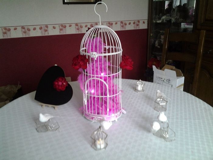 Deco de table avec cage 