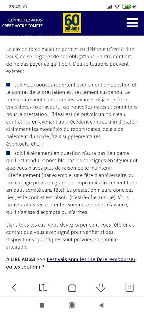 Annulation salle privée - 2