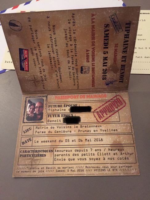  Faire part « home made » voyage - 2