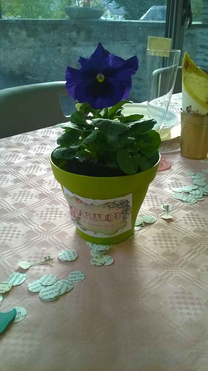 pot avec pensée...