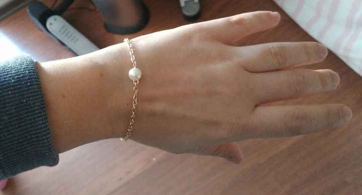 bracelet doré perle 