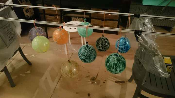 Boules en rotin, mais en laine.. en cours.. - 1