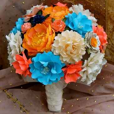 bouquet en fausses fleurs 2