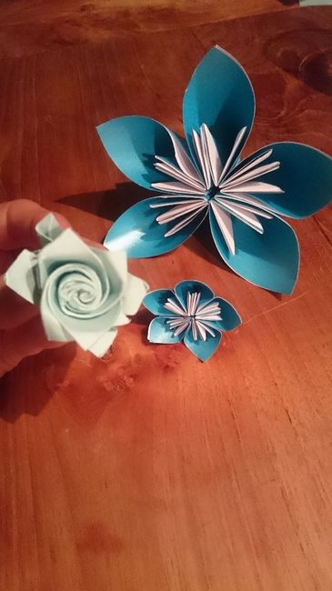 premier essai fleurs origami