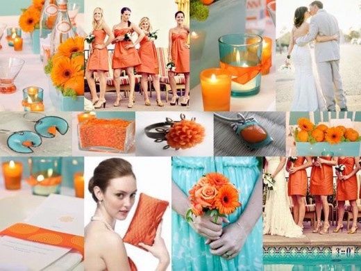 thème turquoise-orange