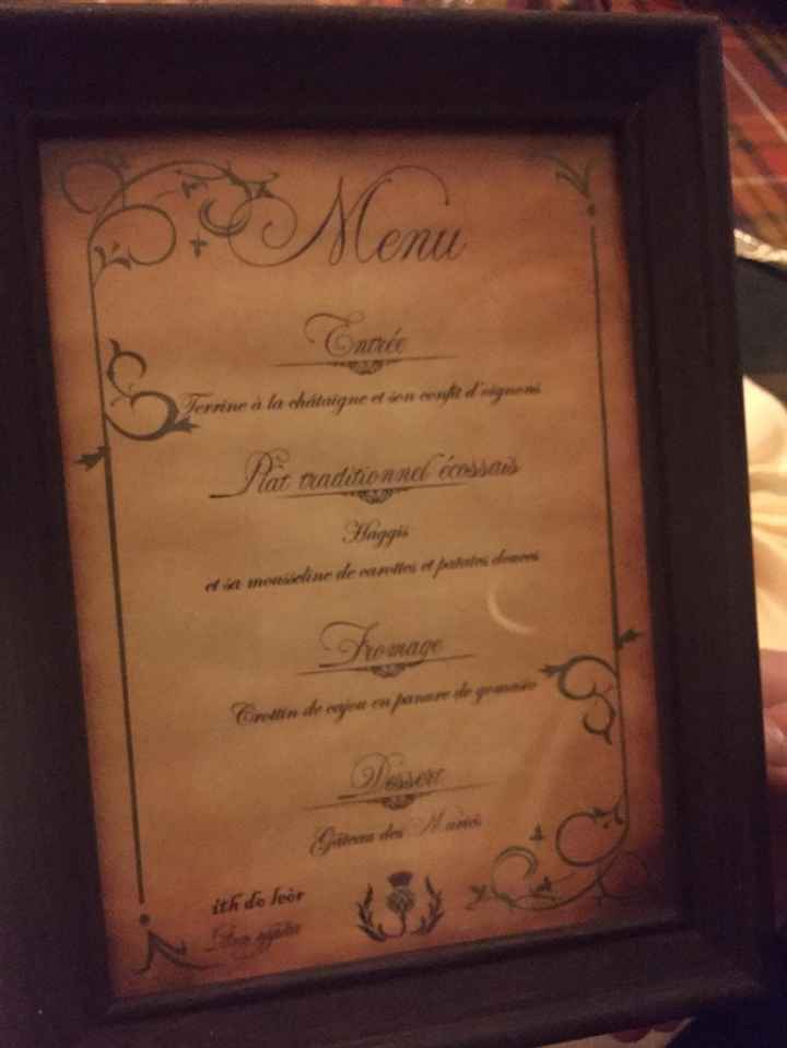Menu miam !