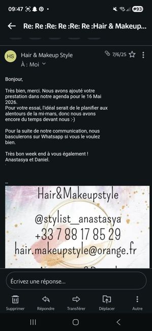 Annulation coiffeuse maquilleuse et non remboursement - 3