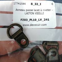 Anneau passe lacet à riveter