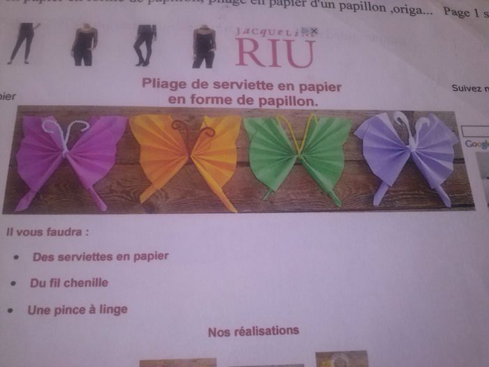 pliage de serviette