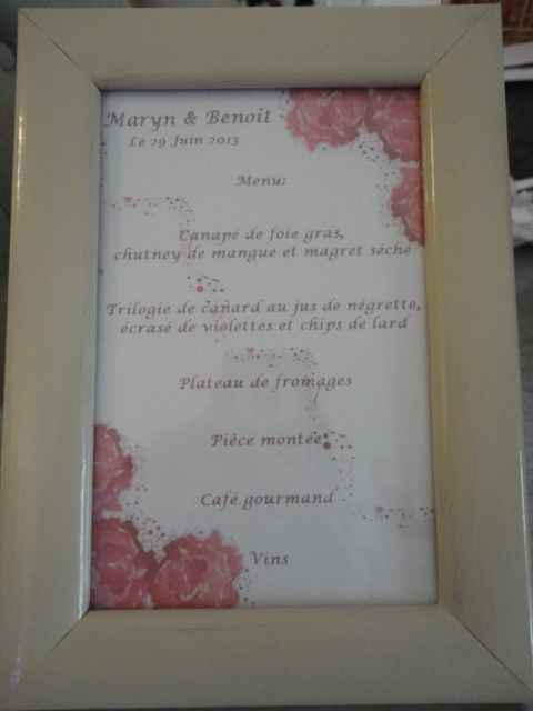 Menu table