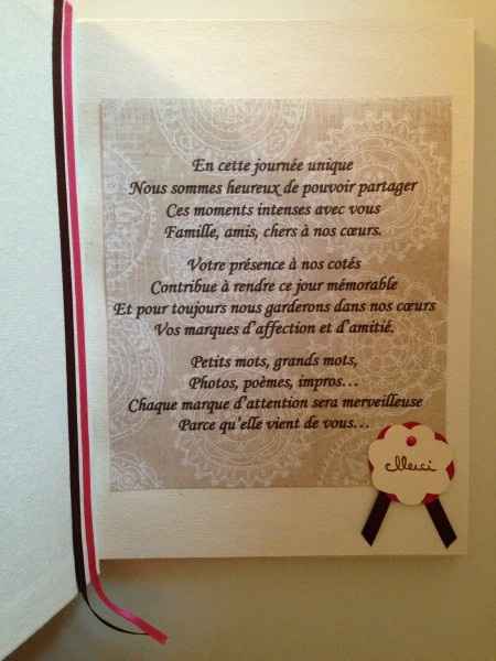 1ère page livre d'or