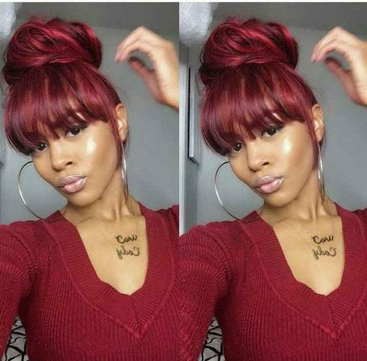 chignon pour cheveux rouges