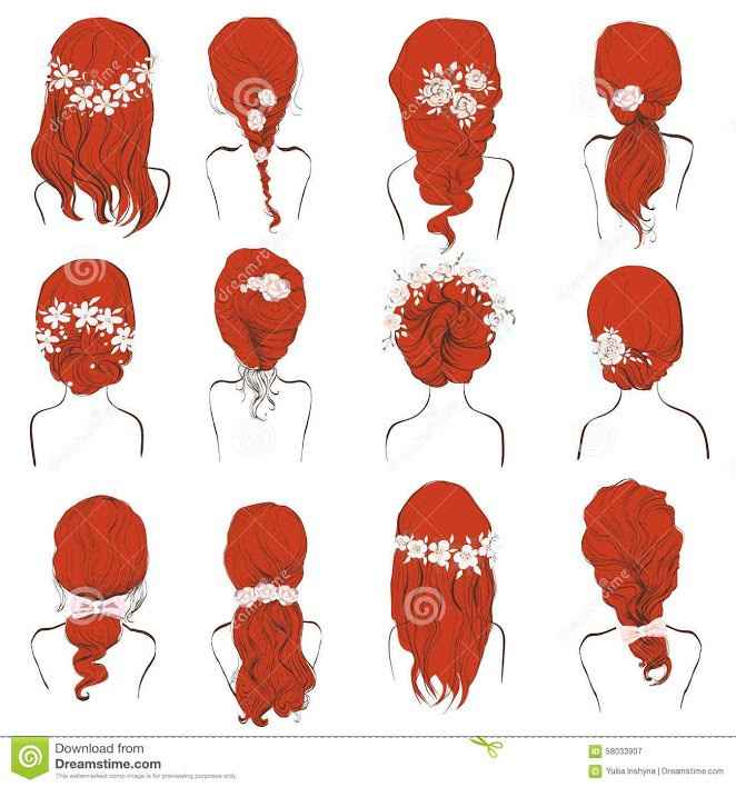 coiffure cheveux rouges