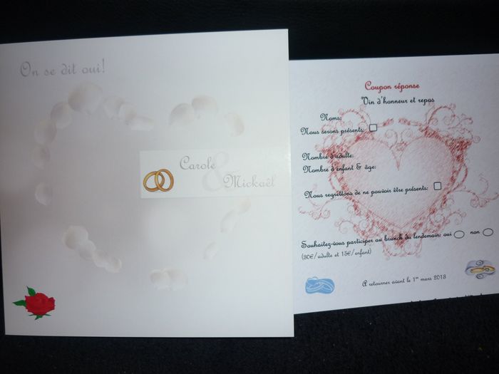 faire part &coupon réponse