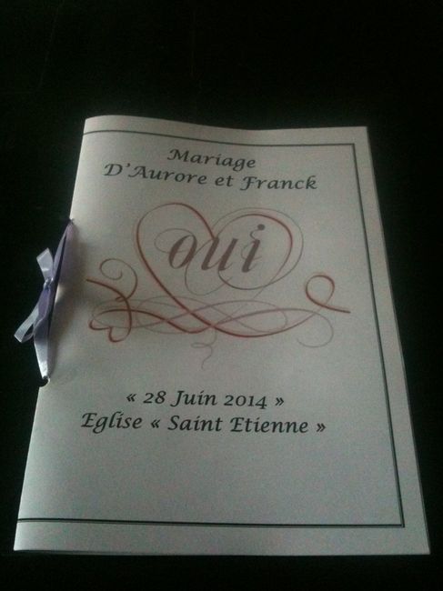Livret de messe - 1