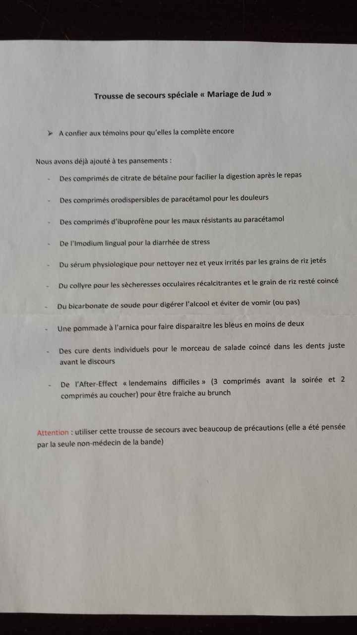 Cadeaux surprise fait par mes témoins - 2