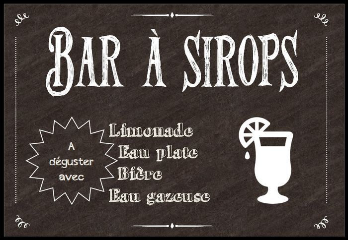 Affiche bar à sirops
