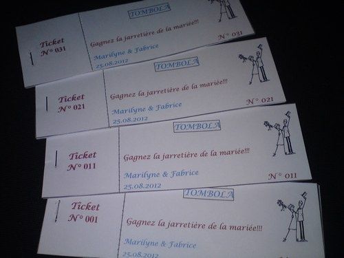 tickets de tombola