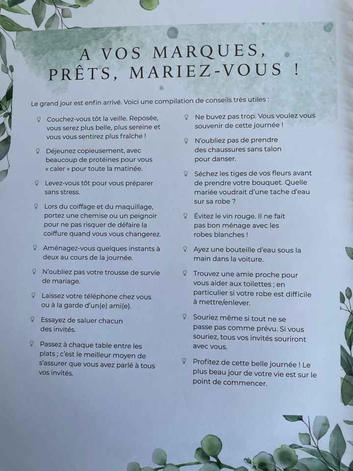 Liste/pense bête à J-9 ! - 1