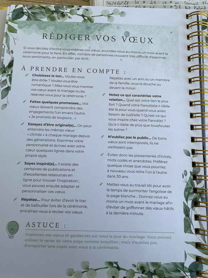 Liste/pense bête à J-9 ! - 4