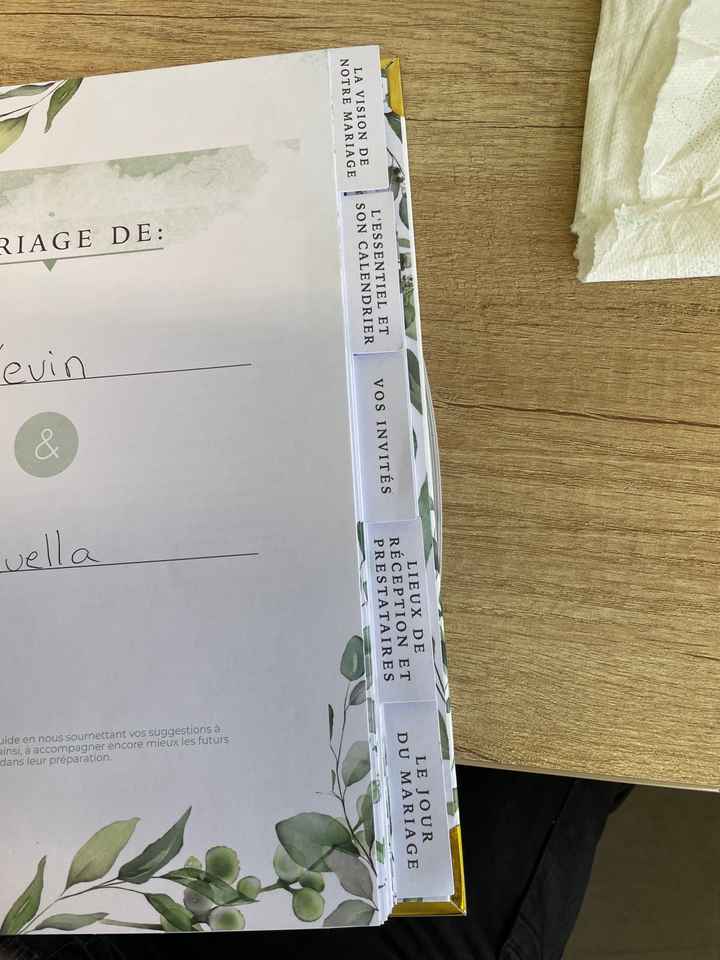 Cahier organisation de mariage - 2