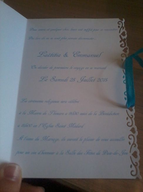 Faire part fait mains