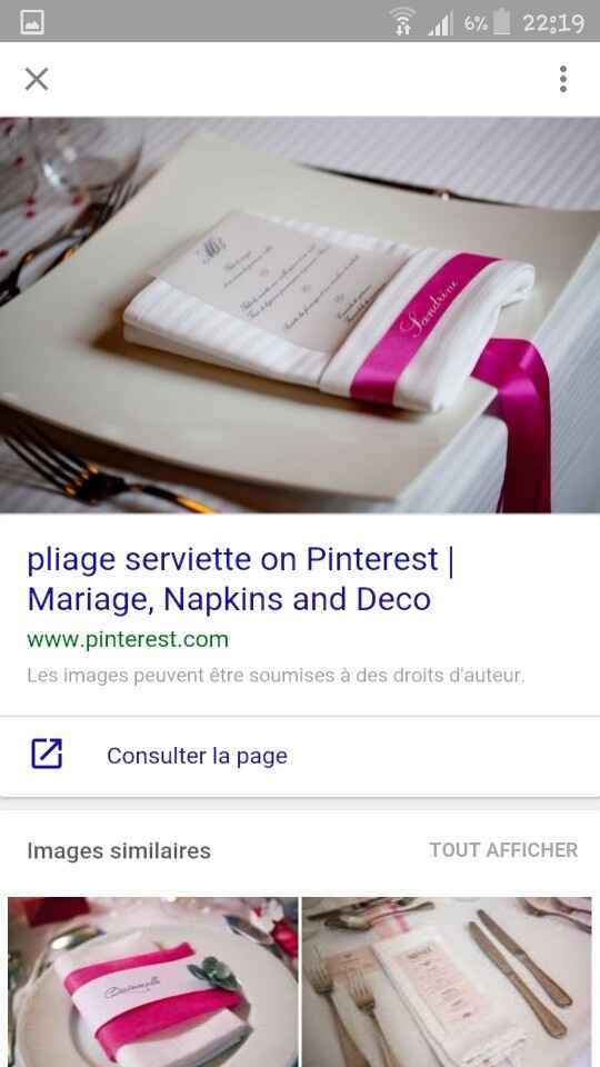 Pliage de serviette - 1