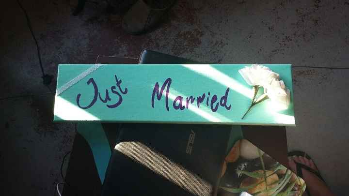 Panneau just married - 1