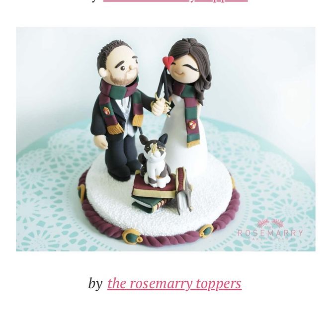 Figurine gâteau mariage thème Harry Potter 1