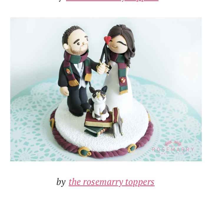Figurine gâteau mariage thème Harry Potter - 1