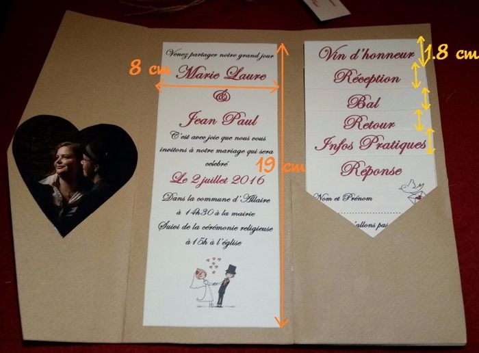 Onglets du faire-part