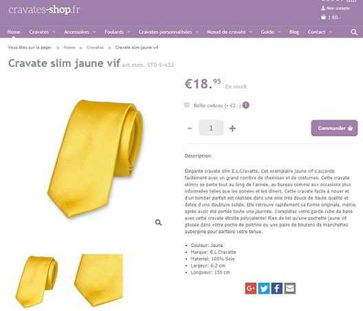 Cravate jaune