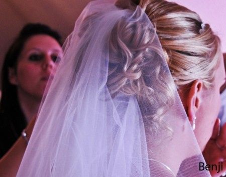 chignon avec 2 voiles 