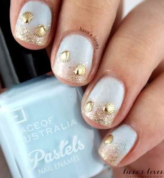 Idée ongle thème plage romantique