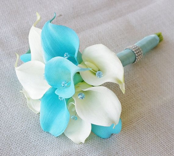 Bouquet bleu/turquoise - 1