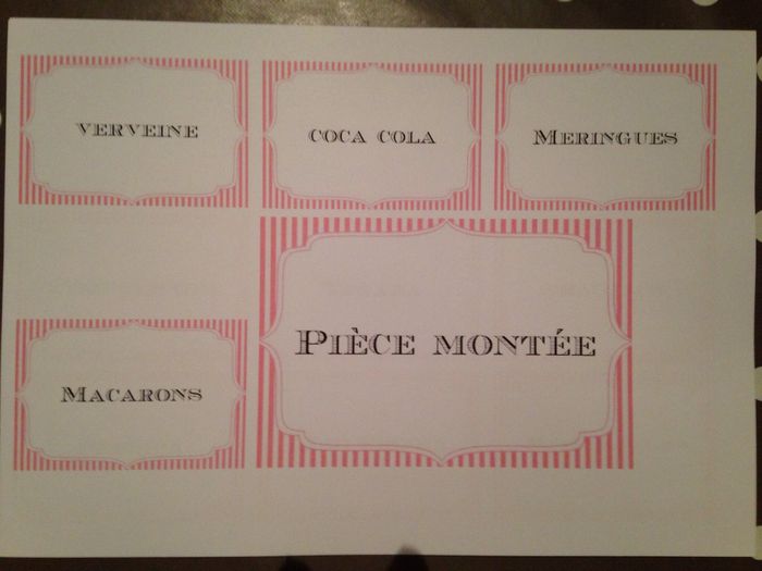 Étiquettes candy bar