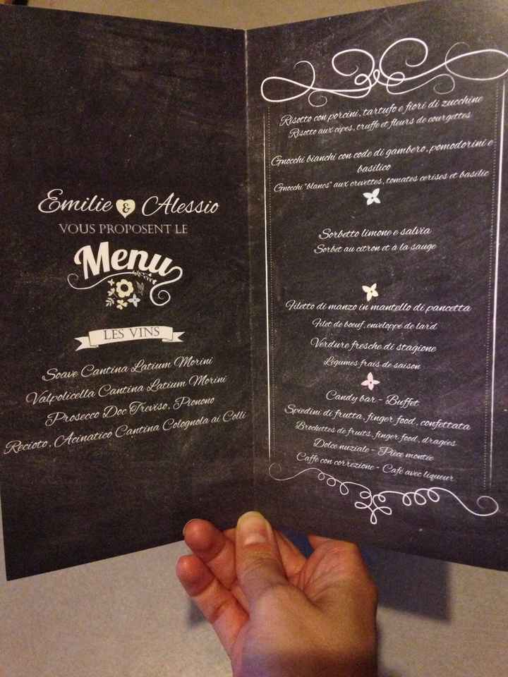 Notre menu 