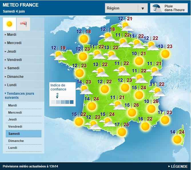 Météo 4 juin