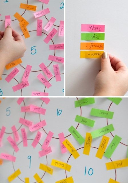 plan de table post-it