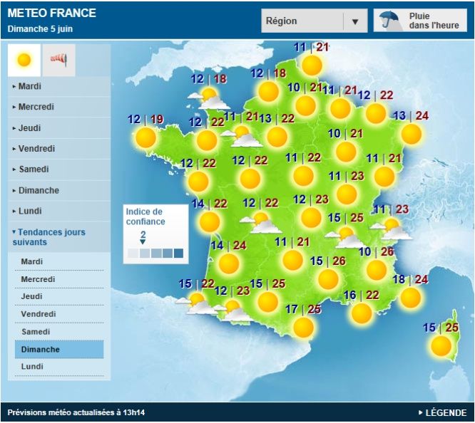 Météo 5 juin