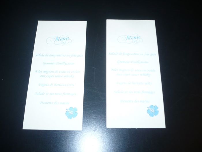 Menu transat