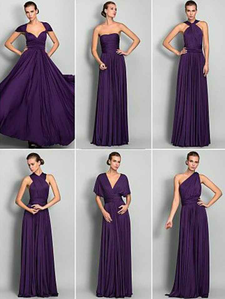 Robe demoiselles d'honneur violettes - 1
