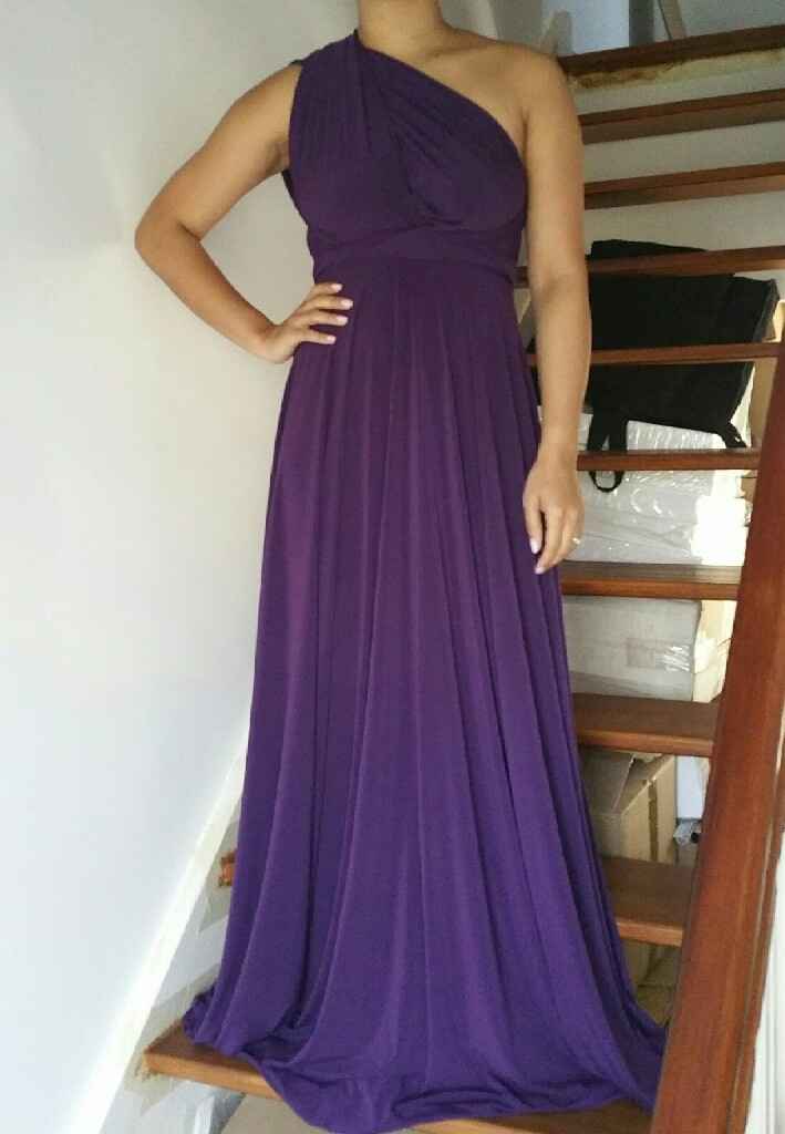 Robe demoiselles d'honneur violettes - 1