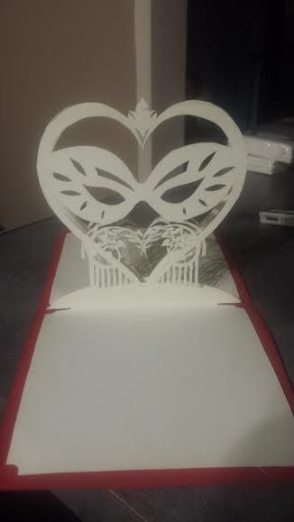 1 er essai de faire part en kirigami...