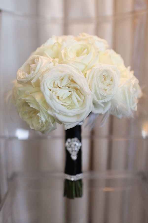 Bouquet mariée noir et blanc