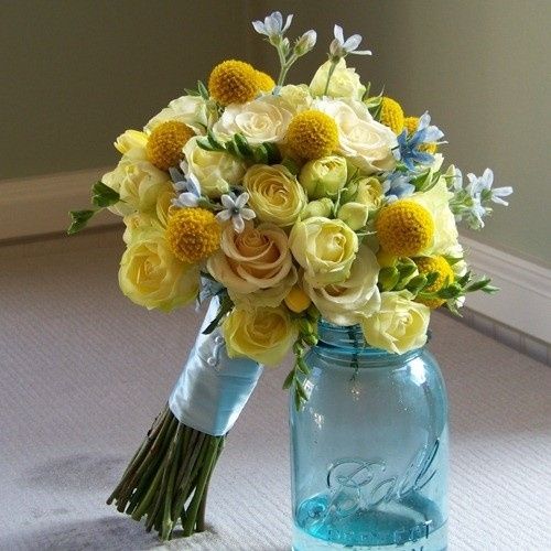 Bouquet mariée jaune