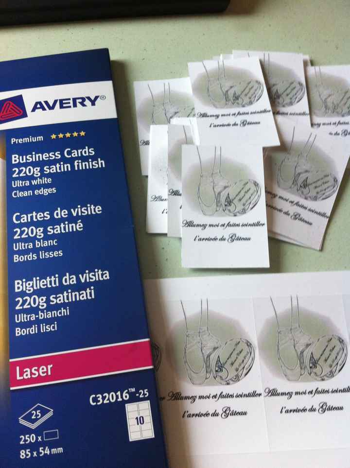 Etiquettes pour cierges magiques