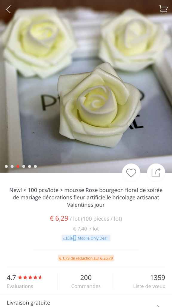 Roses en mousse chez aliexpress - 1