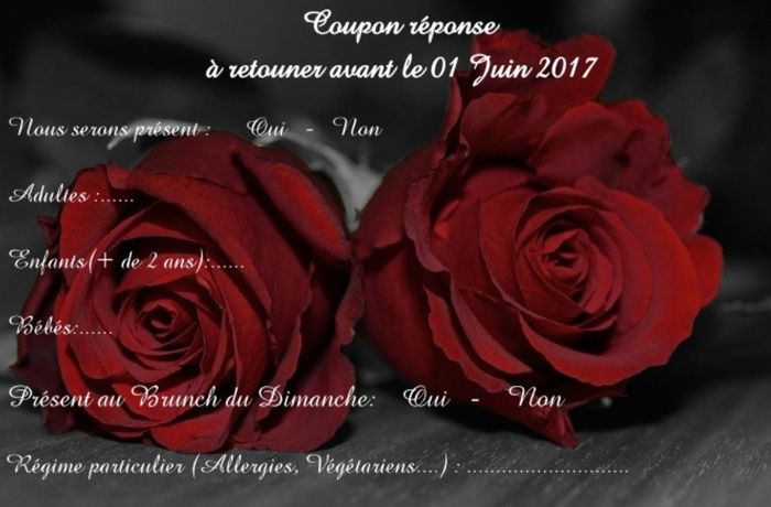 Coupon réponse repas + brunch